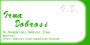 irma dobrosi business card